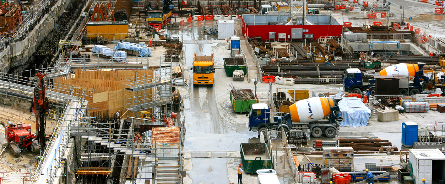 Alliance Truck at construction site